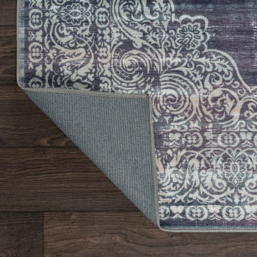 Regis Bohemian Medallion Washable Area Rug